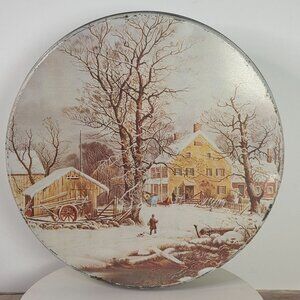 Currier & Ives "Winter In The Country" Tin